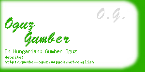oguz gumber business card